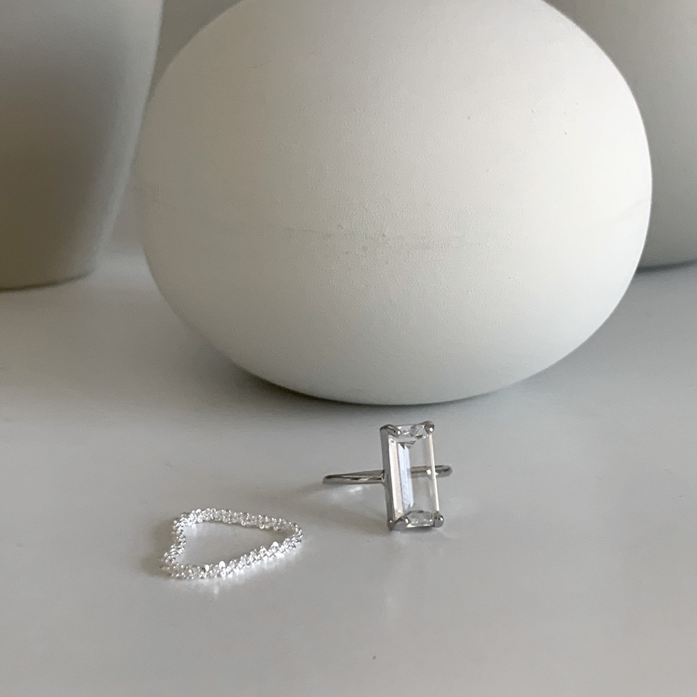 Set deal 😎 crystal ring and 925 silver ring
